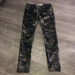camouflage jeans